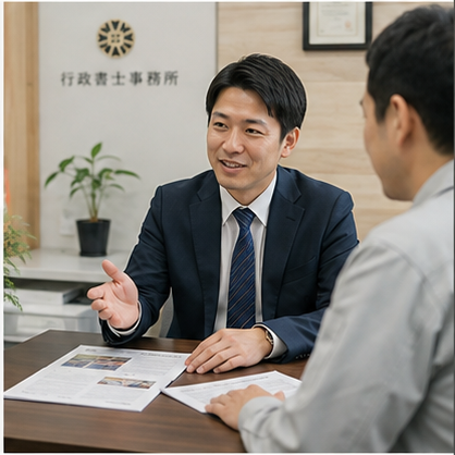 相談を受ける代表行政書士